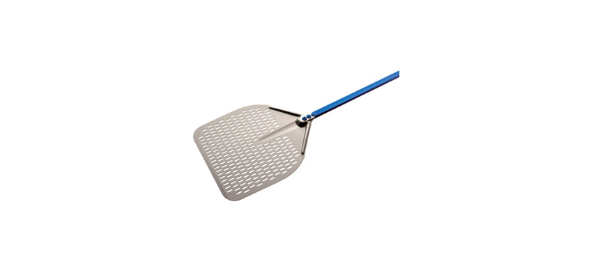 Pala pizza alluminio rettangolare forata cm 36 manico 150