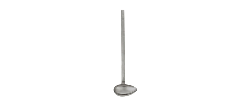 Cucchiaione obliquo chiuso inox cm 11x7 manico 37
