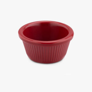 Ribbed red sauce bowl ø 7x4h