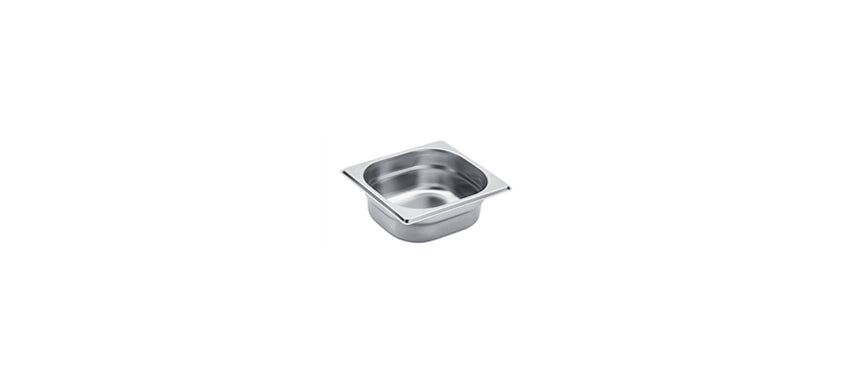 Vasca inox GN 1/6 cm 17,6x16,2 h 6,5 lt 1