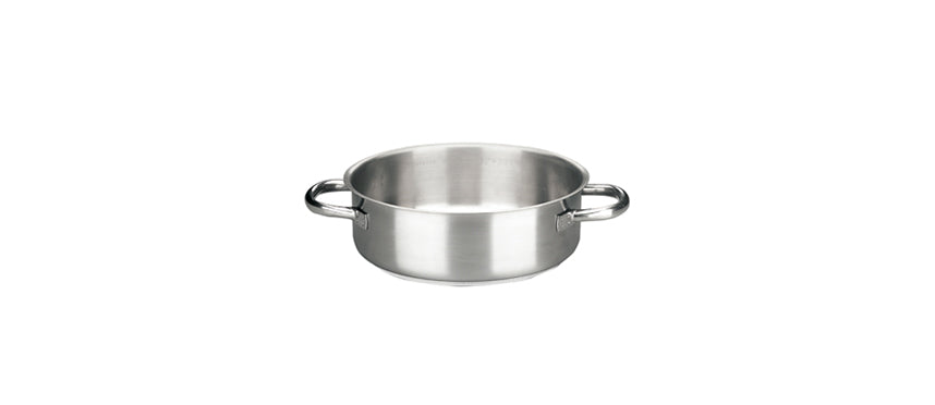 Casseruola inox bassa 2 manici Ø cm 28 h 9,5 lt 5,8