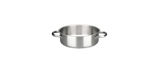 Casseruola inox bassa 2 manici Ø cm 28 h 9,5 lt 5,8