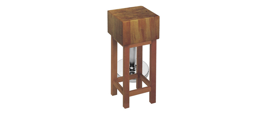 ceppo legno di robinia cm 50x50 h 30 con sgabello h 90