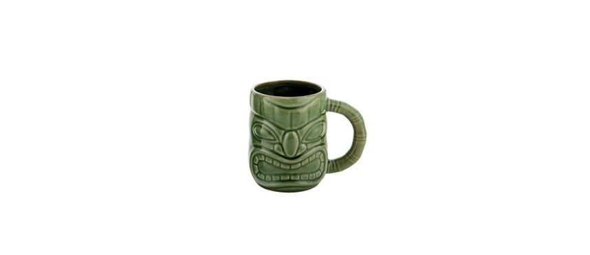 Bicchiere tiki mug ceramica verde cl 47 h 11 Ø cm 8,3