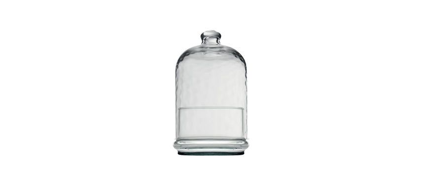 Barattolo vetro midi patisserie con coperchio martellato Ø cm 10,4 h 19