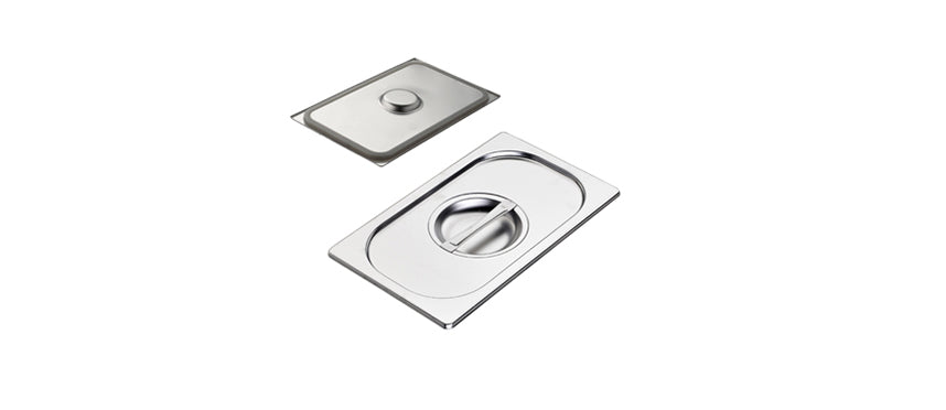 Coperchio con guarnizione per bacinella inox GN 1/4