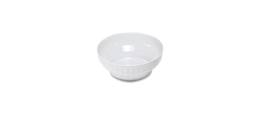 Insalatiera costolata plastica bianca Ø cm 20 h 7,3