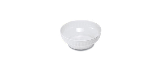 Insalatiera costolata plastica bianca Ø cm 20 h 7,3