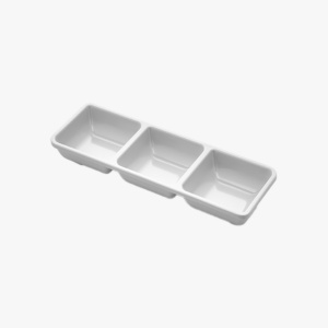 Ciotola tris per salse avanos bianco cm 26x8,5x3