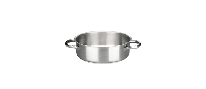 Casseruola inox bassa 2 manici Ø cm 40 h 14,5 lt 18