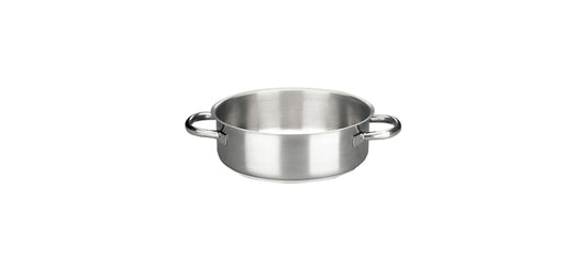 Casseruola inox bassa 2 manici Ø cm 40 h 14,5 lt 18