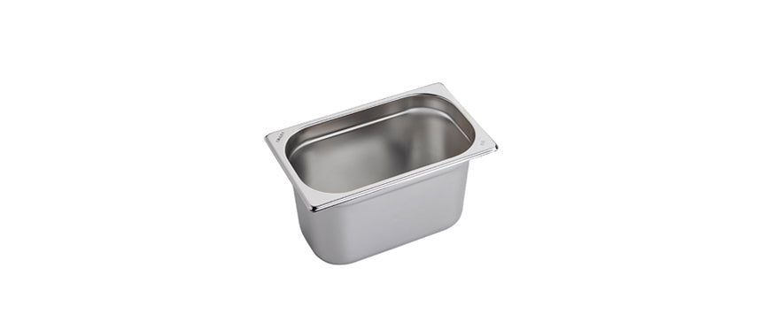 Vasca inox GN 1/4 cm 26,5x16,2 h 15 lt 4