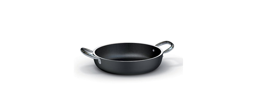 Tegame alluminio antiaderente induzione 2 manici Ø cm 28 h 6,5 fondo Ø cm 21