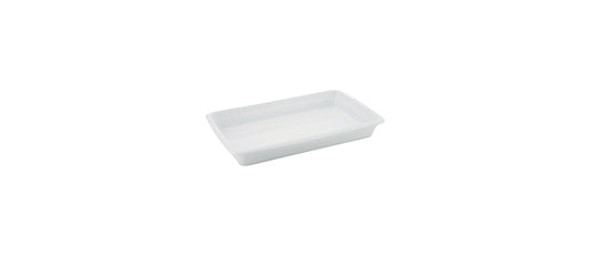 Pirofila da forno rettangolare bianca Gastronorm GN 1/3 cm 17x32 h 6,5