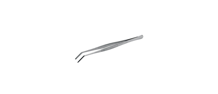 Pinza curva da impiattamento inox cm 18