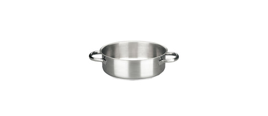 Casseruola inox bassa 2 manici Ø cm 24 h 8 lt 3,7