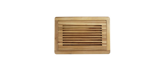 Tagliere pane acacia con raccoglibriciole cm 47,5x32 h 2