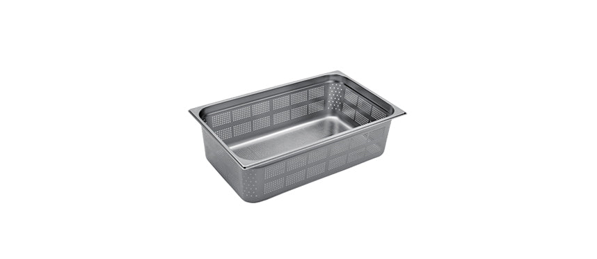 Bacinella forata su tutti i lati inox GN 1/1 cm 53x32,5 h 20 lt 21