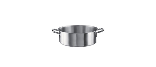 Casseruola mezza fonda 2 manici Tender inox Ø cm 24 h 8 lt 3,5