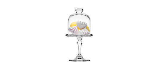 Alzata vetro Patisserie con coperchio Ø cm 10 h 19,7