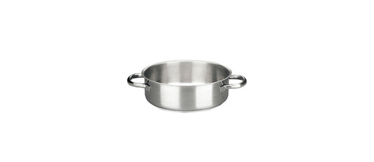 Casseruola inox bassa 2 manici Ø cm 18 h 7 lt 1,8