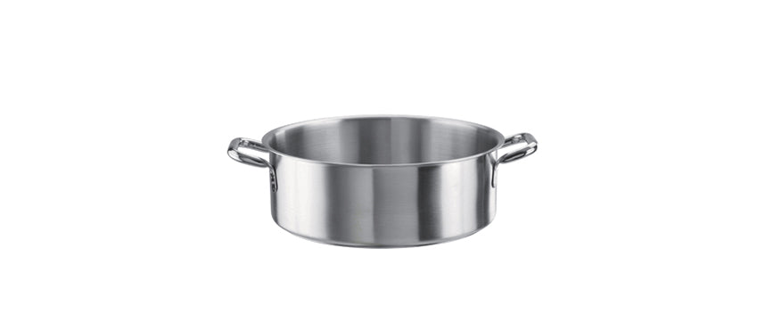 casseruola mezza fonda 2 manici Tender inox Ø cm 50 h 19 lt 37,25