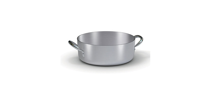 Alluminio casseruola bassa 2 manici 32 Ø cm 32 h 10,5 lt 8