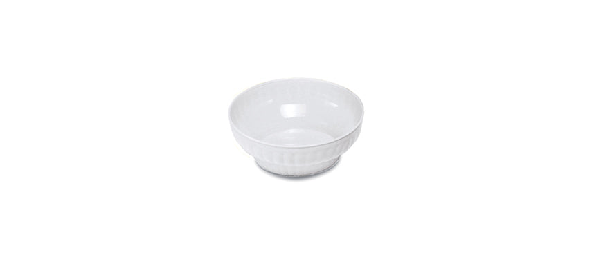 Insalatiera costolata plastica bianca Ø cm 18 h 7