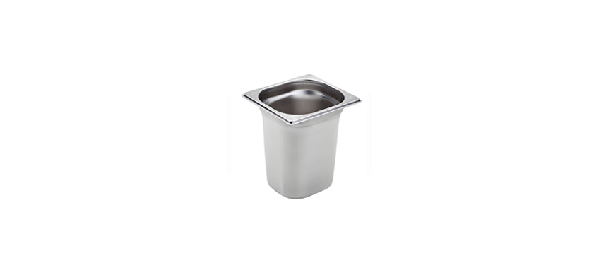 Vasca inox GN 1/6 cm 17,6x16,2 h 20 lt 3,4