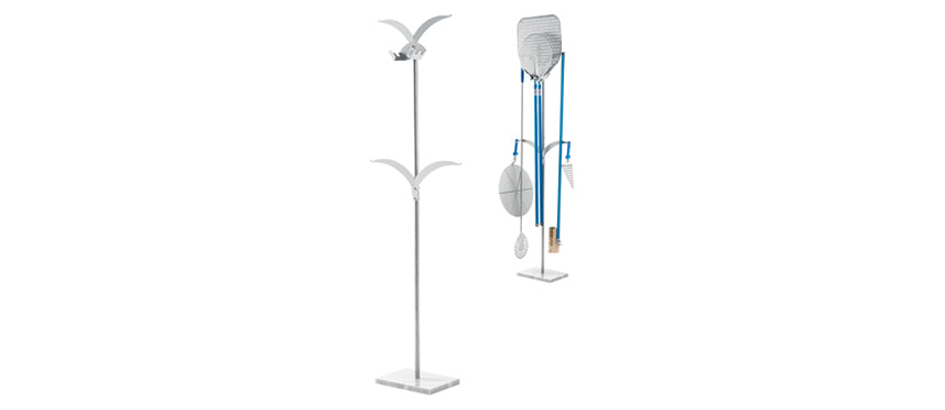 Portapale ed accessori inox cm 57x25 h 183 per pale con manico max. cm 150