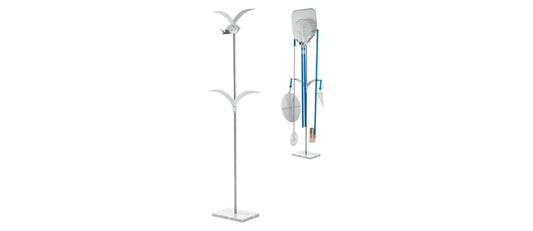 Portapale ed accessori inox cm 57x25 h 183 per pale con manico max. cm 150