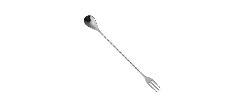 cucchiaio mescolatore tridente inox cm 30