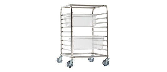 Carrello portateglie1/1-2/1 cm 73x62 h 94,5 per 9 teglie GN 2/1 h 6,5 oppure 18 teglie GN 1/1 h 6,5 portata kg 150