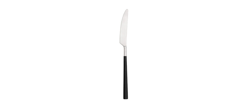 coltello tavola Hive nero opaco forgiato finitura satinata acciaio inox 18/10