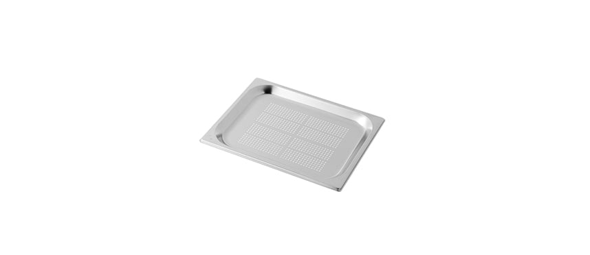 Bacinella forata sul fondo inox GN 1/2 cm 32,5x26,5 h 2 lt 1
