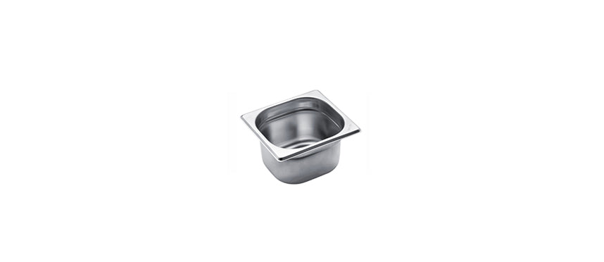 Vasca inox GN 1/6 cm 17,6x16,2 h 10 lt 1,6