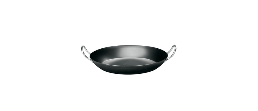 padella ferro paellera 2 manici Ø cm 34 fondo Ø cm 18