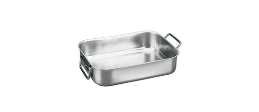 Tortiera rettangolare inox con manici snodabili cm 60x35 h 9