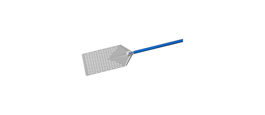 pala pinsa romana alluminio rettangolare forata cm 40x23 manico 60