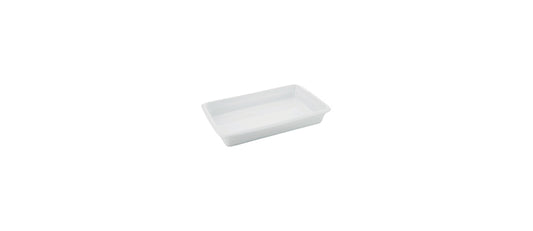 Pirofila da forno rettangolare bianca Gastronorm GN 1/4 cm 26,5x16 h 6,5