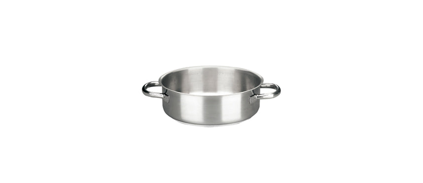 casseruola inox bassa 2 manici Ø cm 20 h 7,5 lt 2,5