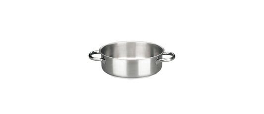 Casseruola inox bassa 2 manici Ø cm 20 h 7,5 lt 2,5