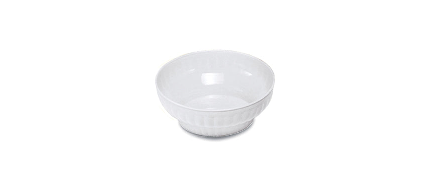 Insalatiera costolata plastica bianca Ø cm 24 h 8,5