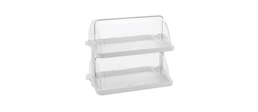 Vetrinetta espositore rettangolare doppia cm 44x33 h 42