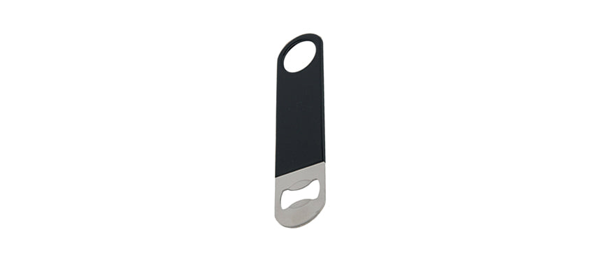 Apribottiglie inox rivestimento in vinile nero mixage