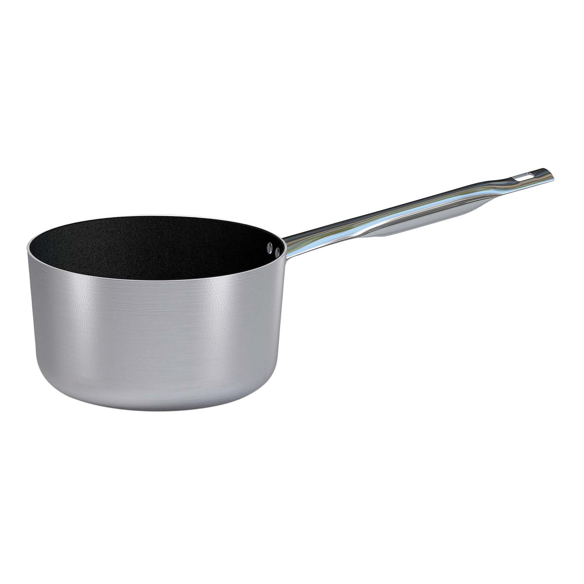 Alluminio casseruola media antiaderente 1 manico h 13,5 lt 5,5 Ø cm 24 fondo Ø cm 18