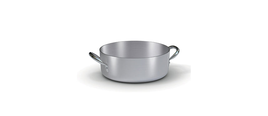 Alluminio casseruola bassa 2 manici 28 Ø cm 28 h 10,5 lt 6