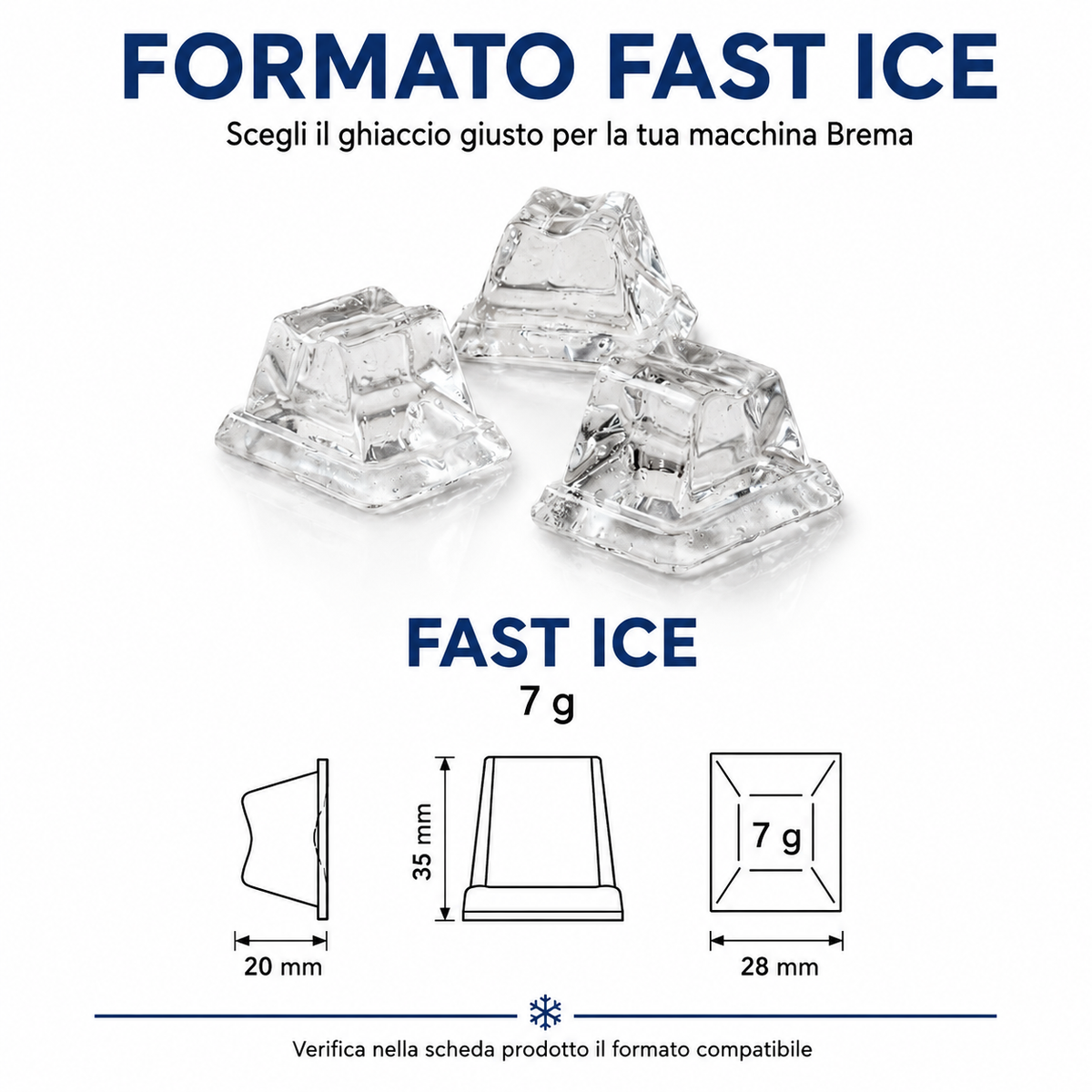 Formato ghiaccio Fast Ice Brema 7 g compatibile con VM 1700A