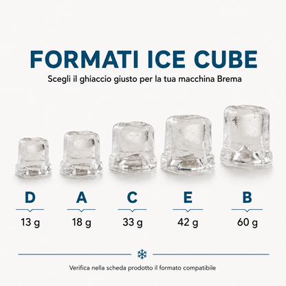 Formati ghiaccio Ice Cube Brema compatibili con CB 184W HC 1.0 ABS: D 13 g