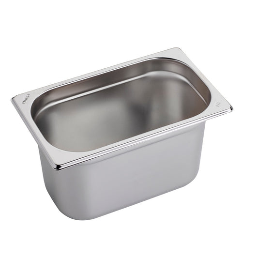 Bacinella gn 1/4 inox cm 26,5x16x15h articoli acciaio inox